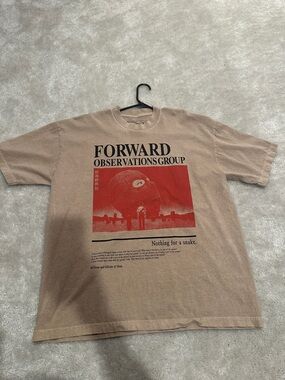 Forward Observations Group Graphic Tee - Tan with Red Print